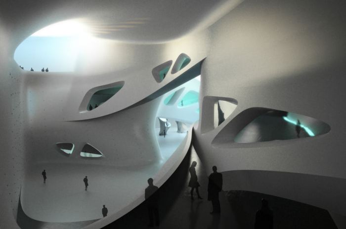 Museum contemporary nuragic zaha hadid cagliari italy interior sardegna